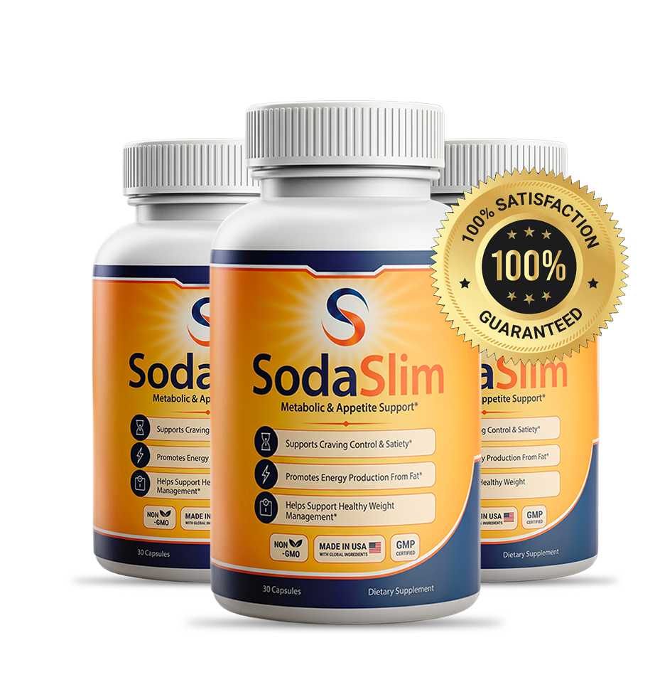 SodaSlim bottles with access the official website button for the official SodaSlim review page.